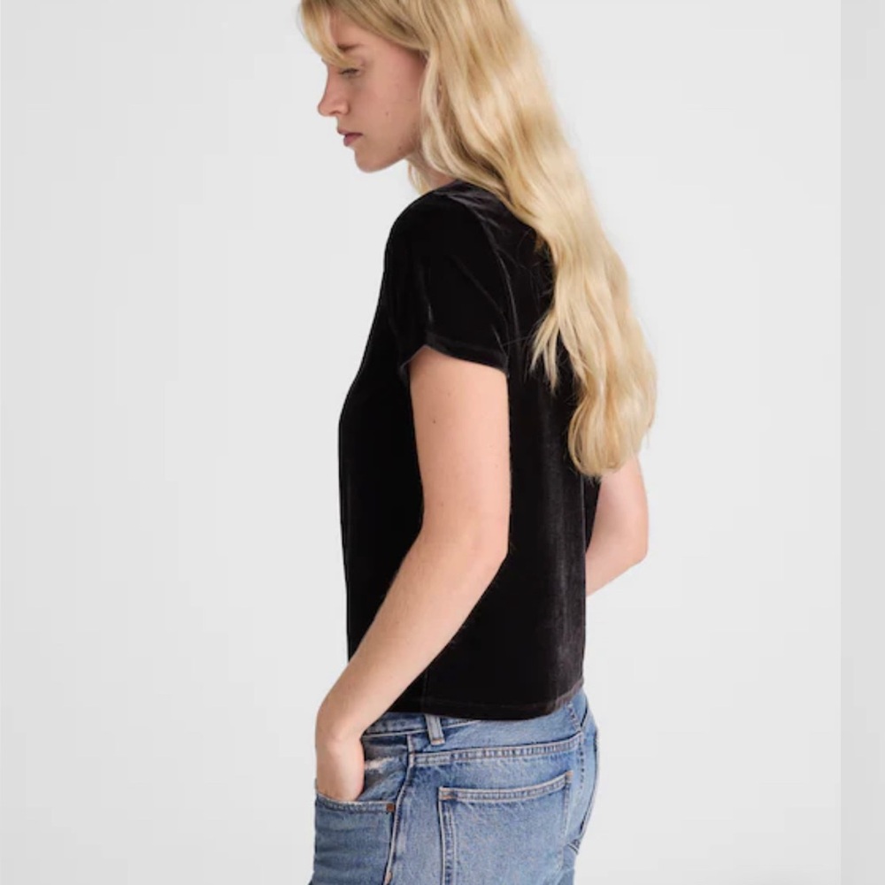 Madewell The Relaxed Tee in Velvet size XS RT: $68 - Picture 3 of 9